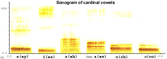 cardinal vowel sonogram