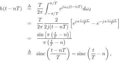 $\displaystyle X_d(e^{j\omega_d T}) = \frac{1}{T} X(j\omega_d ), \quad \omega_d \in\left(-\frac{\pi}{T},\frac{\pi}{T}\right)
$