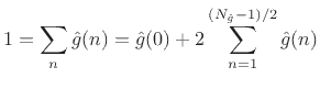 $ G(0)=1\,\,\Rightarrow\,\,{\hat G}(1)=1$