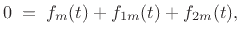 $\displaystyle \int_0^t f_m(\tau)\,d\tau = 2R\int_0^t v(\tau)\,d\tau
= 2Rv_0\frac{m}{2R} \left(1-e^{-{\frac{2R}{m}t}}\right)
= m\,v_0\left(1-e^{-{\frac{2R}{m}t}}\right).
$