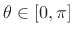 $ \theta\in[0,\pi]$