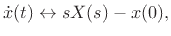 $\displaystyle \zbox {{\cal L}_{s}\left\{\int_0^t x(\tau)d\tau\right\} = \frac{X(s)}{s}}
$