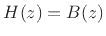 $\displaystyle B(z) \isdefs b_0 + b_1z^{-1}+ b_2z^{-2}+ \cdots + b_M z^{-M}. \protect$