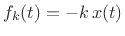 $\displaystyle f_k(t) = -k\,x(t)
$