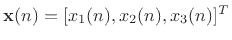 $ \mathbf{x}(n) = [x_1(n), x_2(n), x_3(n)]^T$