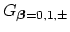 $ G_{\mbox{{\scriptsize\boldmath $\beta$}}=0,1,\pm}$