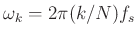 $ \omega_k = 2\pi (k/N) f_s$