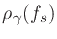 $\rho _{\mathbf\gamma}(f_s)$