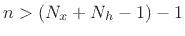 $ n>(N_x+N_h-1)-1$