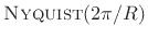 $ \hbox{\sc Nyquist}(2\pi/R)$