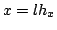 $ x=lh_{x}$