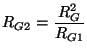 $\displaystyle R_{G2} = \frac{R_{G}^{2}}{R_{G1}}$