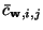 $ \bar{c}_{{\bf w},i,j}$