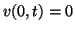 $ v(0,t)=0$