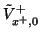 $ \tilde{V}^{+}_{x^{+},0}$