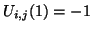 $ U_{i,j}(1) = -1$