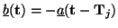 $\displaystyle \underline{b}({\bf t}) = -\underline{a}({\bf t}-{\bf T}_{j})$