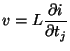 $\displaystyle v = L\frac{\partial i}{\partial t_{j}}$