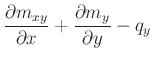 $\displaystyle \frac{\partial m_{xy}}{\partial x}+\frac{\partial m_{y}}{\partial y}-q_{y}$