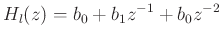 $\displaystyle H_l(z) = b_0 + b_1 z^{-1}+ b_0 z^{-2}$