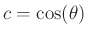 $ c=\cos(\theta)$