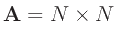 $ \mathbf{A}= N\times N$