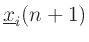 $ \underline{x}_i(n+1)$