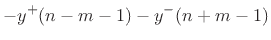 $\displaystyle - y^{+}(n-m-1) - y^{-}(n+m-1)$