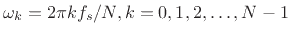 $ \omega_k=2\pi k f_s/N,
k=0,1,2,\ldots,N-1$