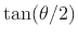 \begin{displaymath}
\begin{array}{rclrcl}
\mr {t\;\isdef \;\tan\left(\frac{\theta}{2}\right)}{\frac{\sin(\theta)}{1+\cos(\theta)}}%
{}{\frac{1-\cos(\theta)}{\sin(\theta)}}
\mrone {t^2}{=}{\frac{1-\cos(\theta)}{1+\cos(\theta)}}%
\mr {\sin(\theta)}{\frac{2t}{1+t^2}}%
{\cos(\theta)}{\frac{1-t^2}{1+t^2}}%
\mrone {\tan(\theta)}{=}{\frac{2t}{1-t^2}}
\end{array}\end{displaymath}