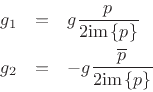 $\displaystyle H(z) = g \frac{1 + \beta_1 z^{-1}+ \beta_2 z^{-2}}{1 + a_1 z^{-1}+ a_2 z^{-2}} \protect$