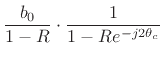 $\displaystyle \frac{b_0}{(1-Re^{j\theta_c}e^{-j\theta_c})(1-Re^{-j\theta_c}e^{-j\theta_c})}$