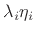 $\displaystyle \lambda_i = c + \eta_i (c-1) = c \pm \sqrt{\frac{c+1}{c-1} (c-1)^2}
= c \pm \sqrt{c^2-1}
$