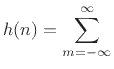 $\displaystyle h(n) = h_{\hbox{\tiny zp}}\left(n-\frac{N-1}{2}\right), \quad n=0,1,2,\ldots, N-1.
$