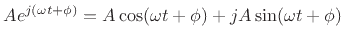 $\displaystyle A e^{j(\omega t+\phi)} = A\cos(\omega t+\phi) + j A\sin(\omega t+\phi) \protect$