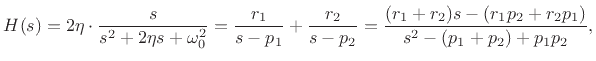 $ p\isdef \sigma_p+j\omega_p$