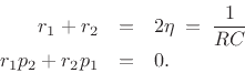 $ p\isdef \sigma_p+j\omega_p$