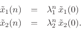 $\displaystyle \left[\begin{array}{cc} c & c-1 \\ [2pt] c+1 & c \end{array}\right] \left[\begin{array}{c} 1 \\ [2pt] \eta_i \end{array}\right] = \left[\begin{array}{c} \lambda_i \\ [2pt] \lambda_i \eta_i \end{array}\right]. \protect$