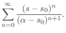 $ H(s) = 1/(\alpha - s)$