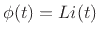 $\displaystyle \phi(t) = Li(t) \protect$