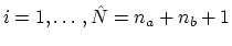 $ i=1,\ldots\,,{\hat N}={n_a}+{n_b}+1$