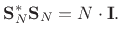 $\displaystyle \mathbf{S}^\ast_N \mathbf{S}_N = N\cdot \mathbf{I}. \protect$