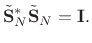 $\displaystyle \tilde{\mathbf{S}}^\ast_N \tilde{\mathbf{S}}_N = \mathbf{I}.
$