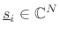 $ \underline{s}_i\in\mathbb{C}^N$