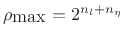 $ \rho_{\mbox{max}}= 2^{n_l+n_\eta}$