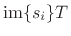 $\mbox{im\ensuremath{\left\{s_i\right\}}} T$