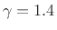 $ \gamma=1.4$