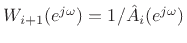 $ W_{i+1}(\ejo)
= 1/{\hat A}_i(\ejo)$