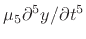 $ \mu_5{\partial^5 y/\partial t^5}$