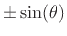 $ \pm\sin(\theta)$